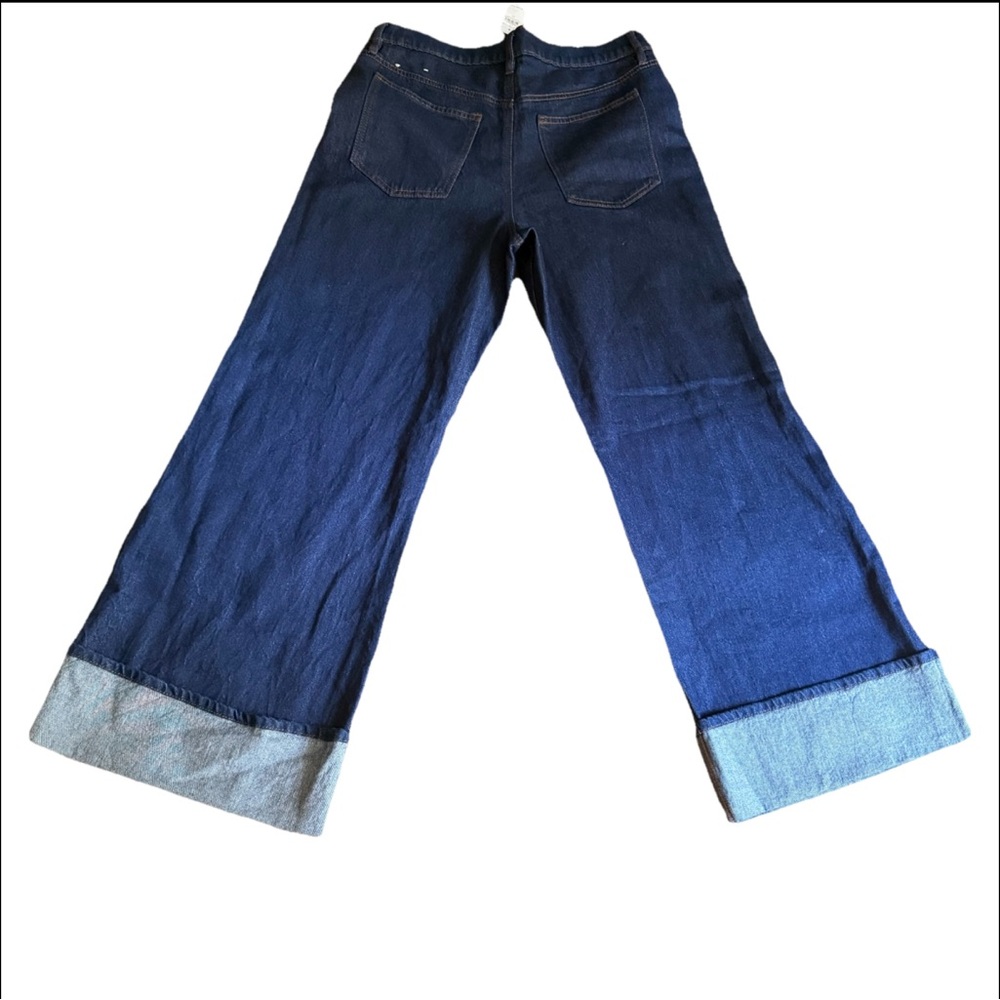 Ann Taylor Indigo cuffed palazzo Jeans - Picture 4 of 4